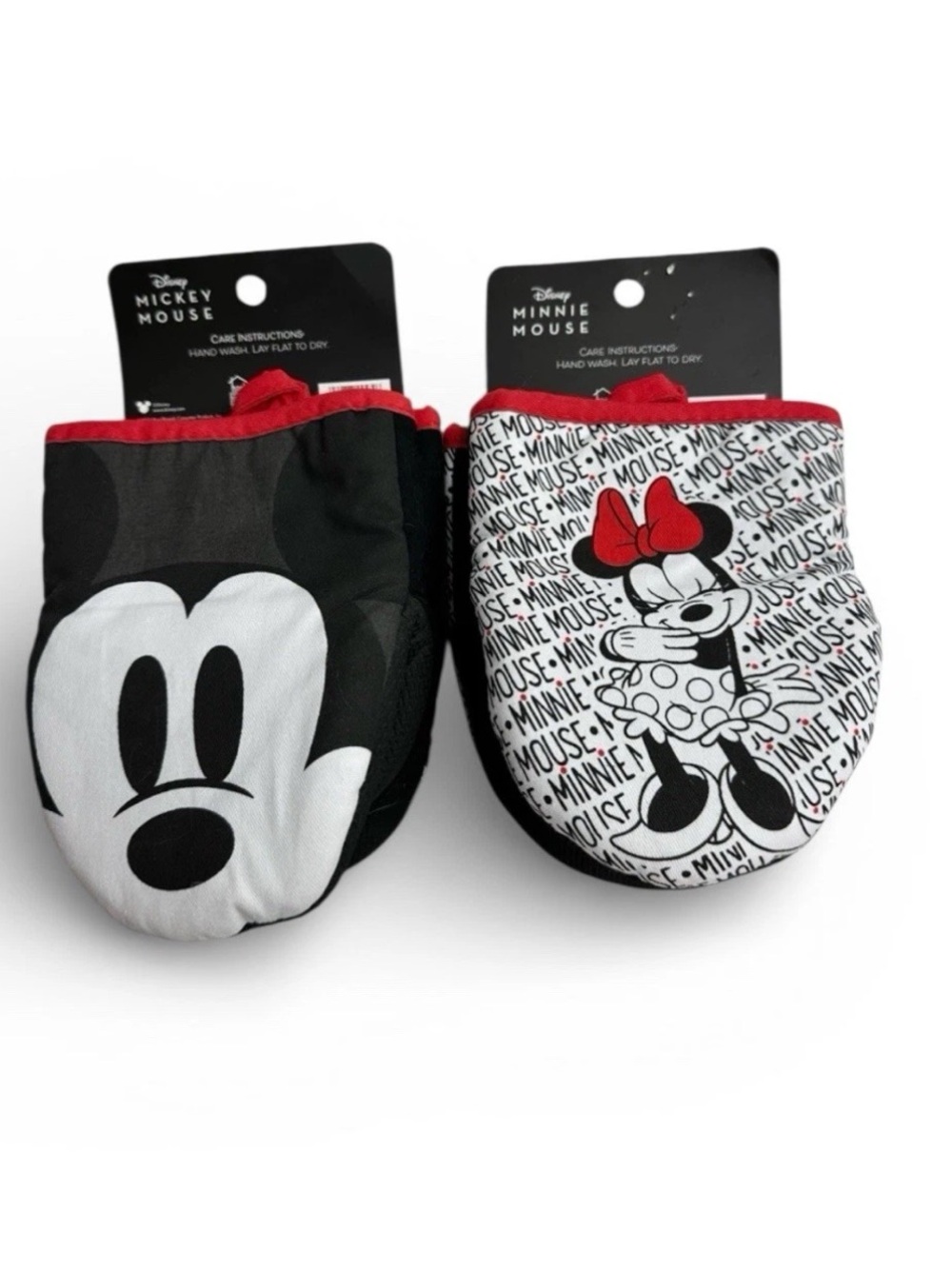 Disney Minnie & Mickey Mouse 2 Pack Mini Mitts NWT Kitchen Oven Mitts